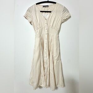 Cute Abercrombie & Fitch Striped Button-Down Mini Dress